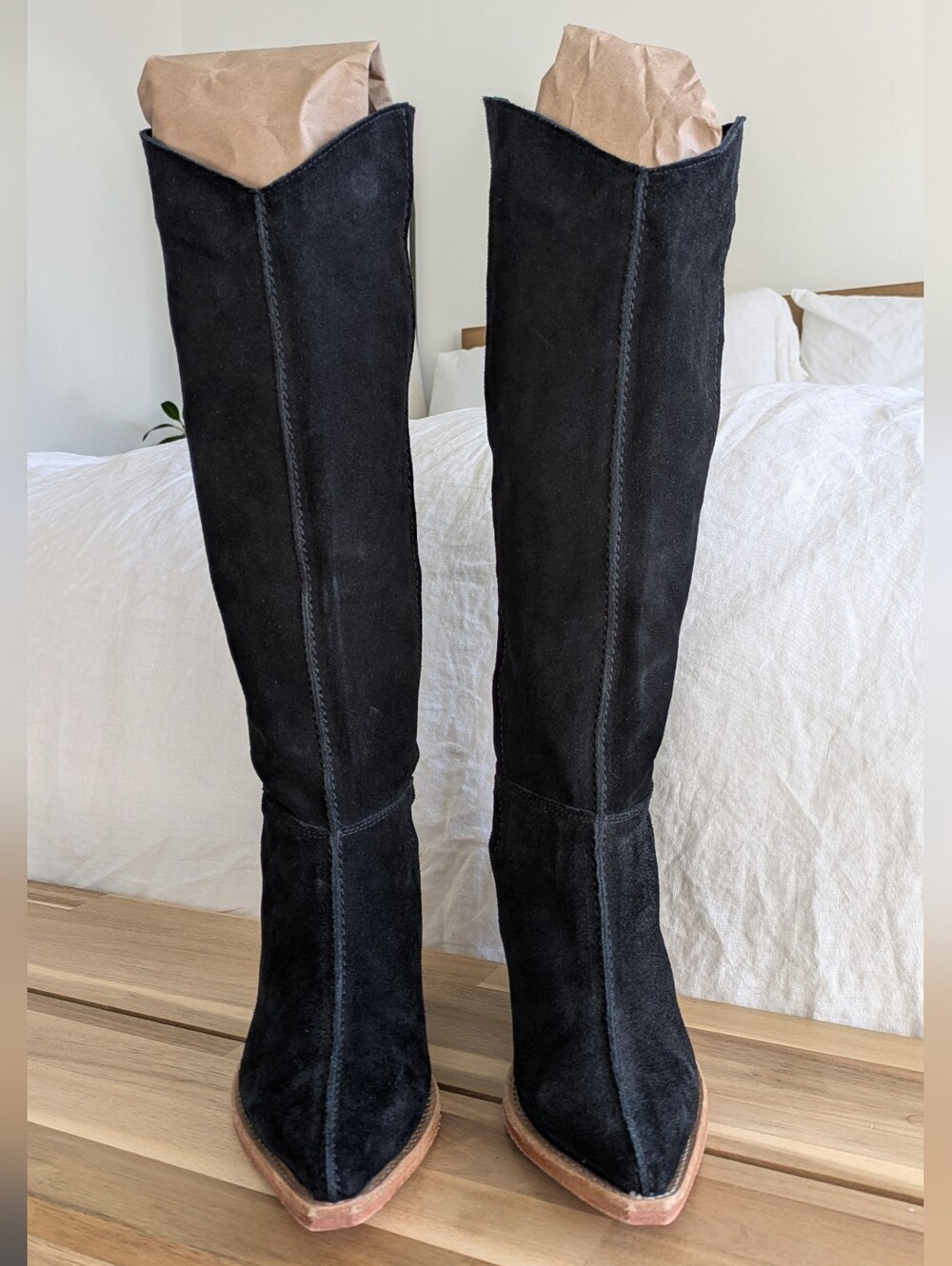 Free People Sway Low Knee-High Suede Boots 37